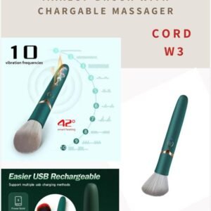 MAKEUP BRUSH WITH CHARGABLE MASSAGER