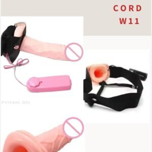 LESBIAN STRAP - ON HARNESS DILDO WITH VIBRATING BELT SEX PRODUCT